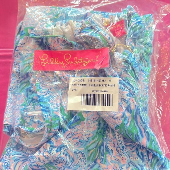 Lilly Pulitzer Shirelle Skirted Romper Los Olas Aqua - Picture 4 of 5